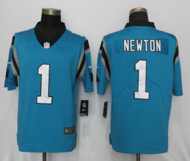 Men Carolina Panthers 1 Newton Blue Nike Vapor Untouchable Limited NFL Jerseys
